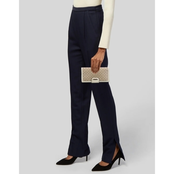 Celine Vintage Canvas Trifold Wallet Neutrals Classic Chic Luxury Minimalist - Picture 2 of 16